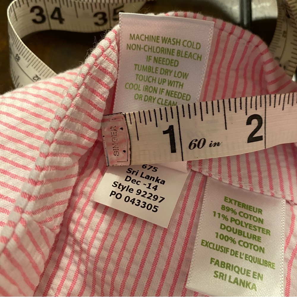 Lilly Pulitzer Izzy Skort Womens Size 4 Pink White Stripes Seersucker - Picture 7 of 8